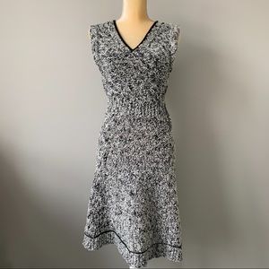 Thakoon Leather-accented Boucle Dress